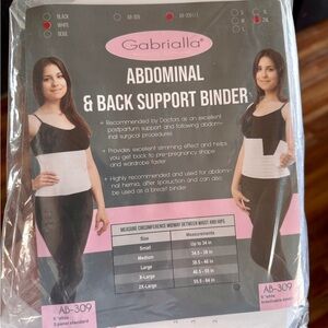 White Abdominal & Back Support Binder – Firm Postpartum Support